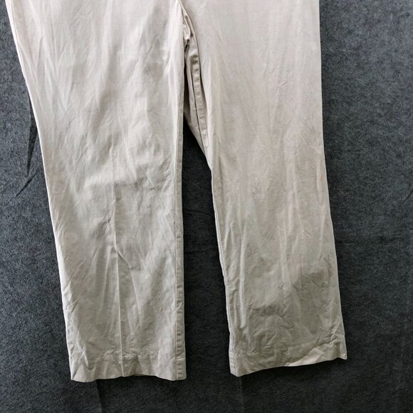 Gap Flare Ankle Pants Womens 10 Beige Stretch Curvy Fit Mid Rise Trouser Chino - Picture 4 of 10